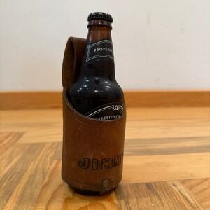 Vintage Beer Holster Western Cowboy‎ "Jimmy" Leather Bottle Holder